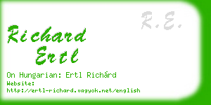 richard ertl business card